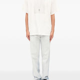 T-shirt girocollo in bianco Mm6 maison margiela - uomo 