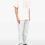 T-shirt girocollo in bianco Mm6 maison margiela - uomo 