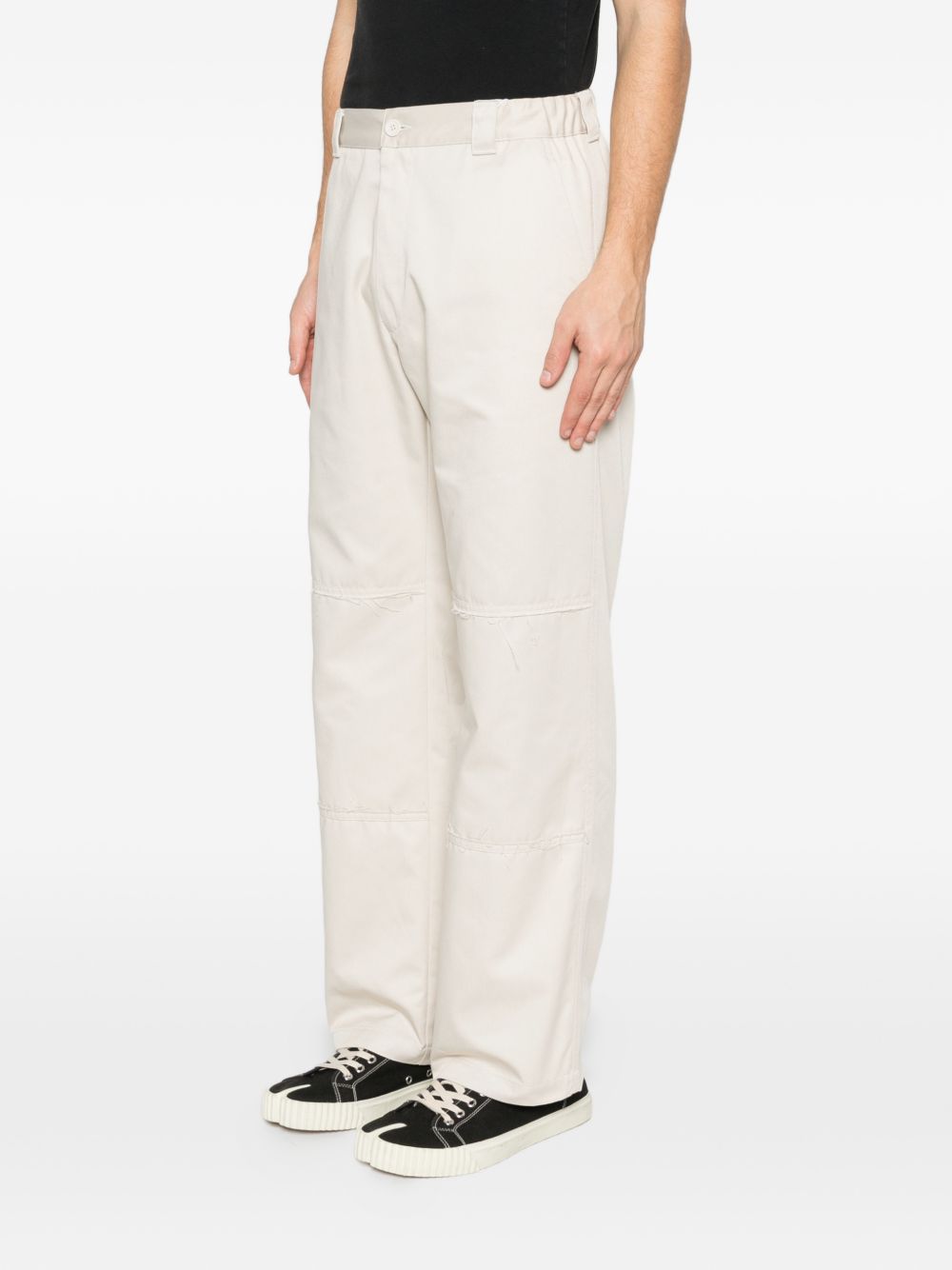Pantaloni con cuciture a contrasto in avorio MM6 Maison Margiela - uomo 