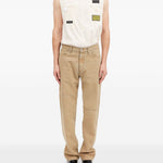Jeans a cinque tasche in marrone Mm6 maison margiela - uomo 