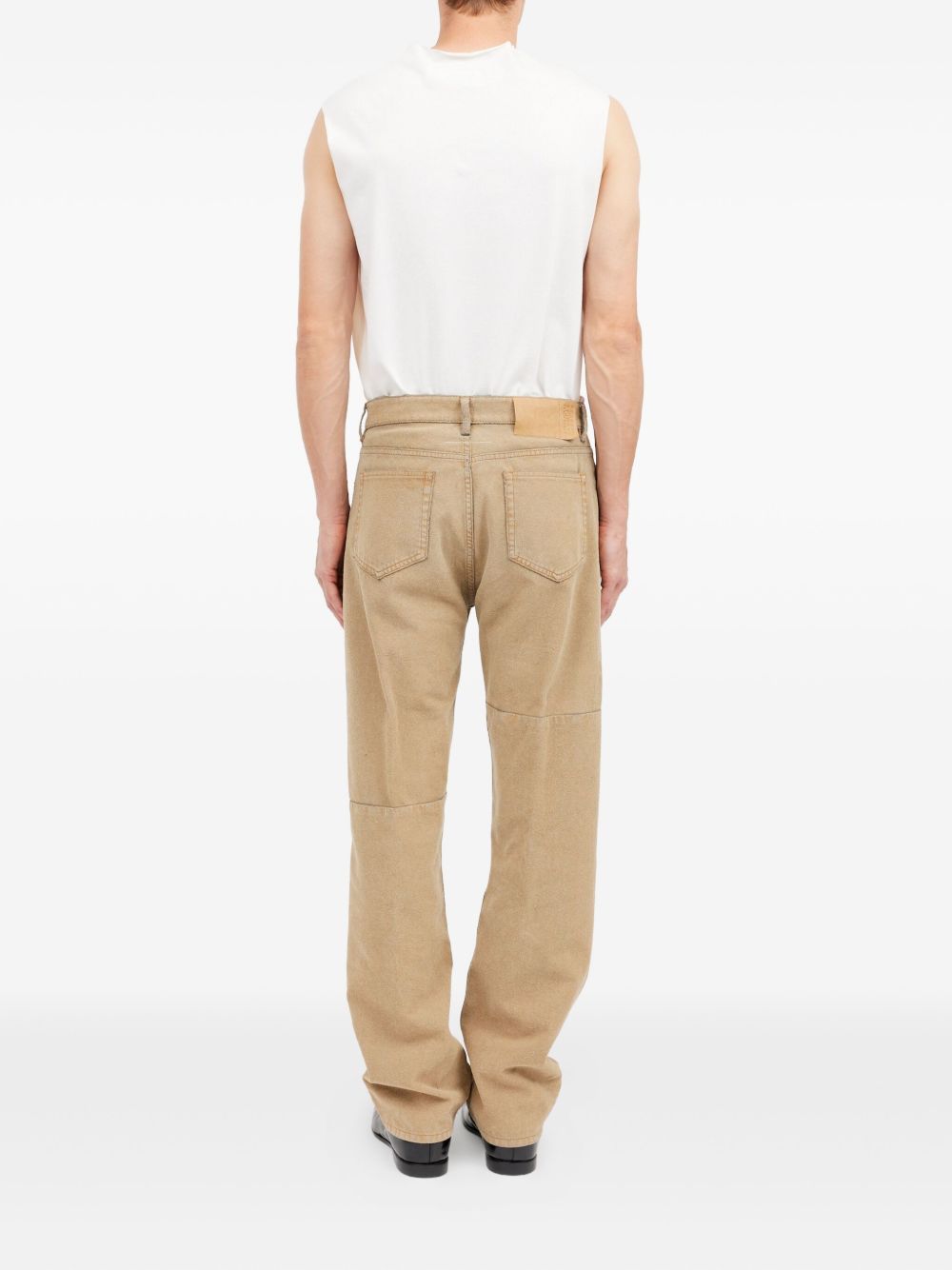 Jeans a cinque tasche in marrone Mm6 maison margiela - uomo 