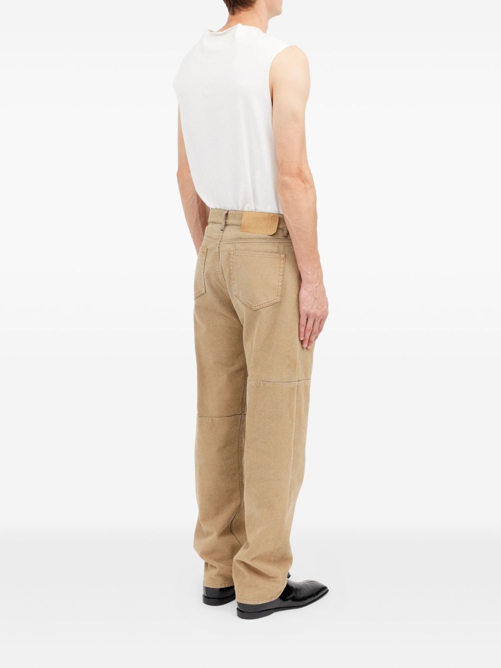 Jeans a cinque tasche in marrone Mm6 maison margiela - uomo 