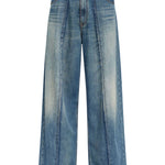 Jeans con inserti in blu Mm6 maison margiela - uomo 