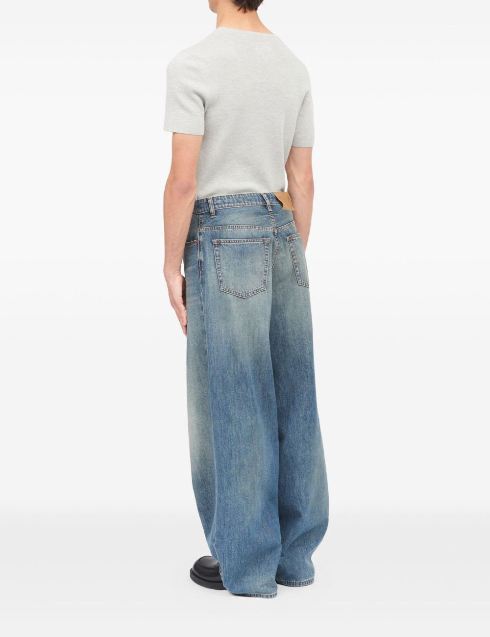Jeans con inserti in blu Mm6 maison margiela - uomo 