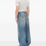 Jeans con inserti in blu Mm6 maison margiela - uomo 