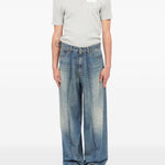 Jeans con inserti in blu Mm6 maison margiela - uomo 