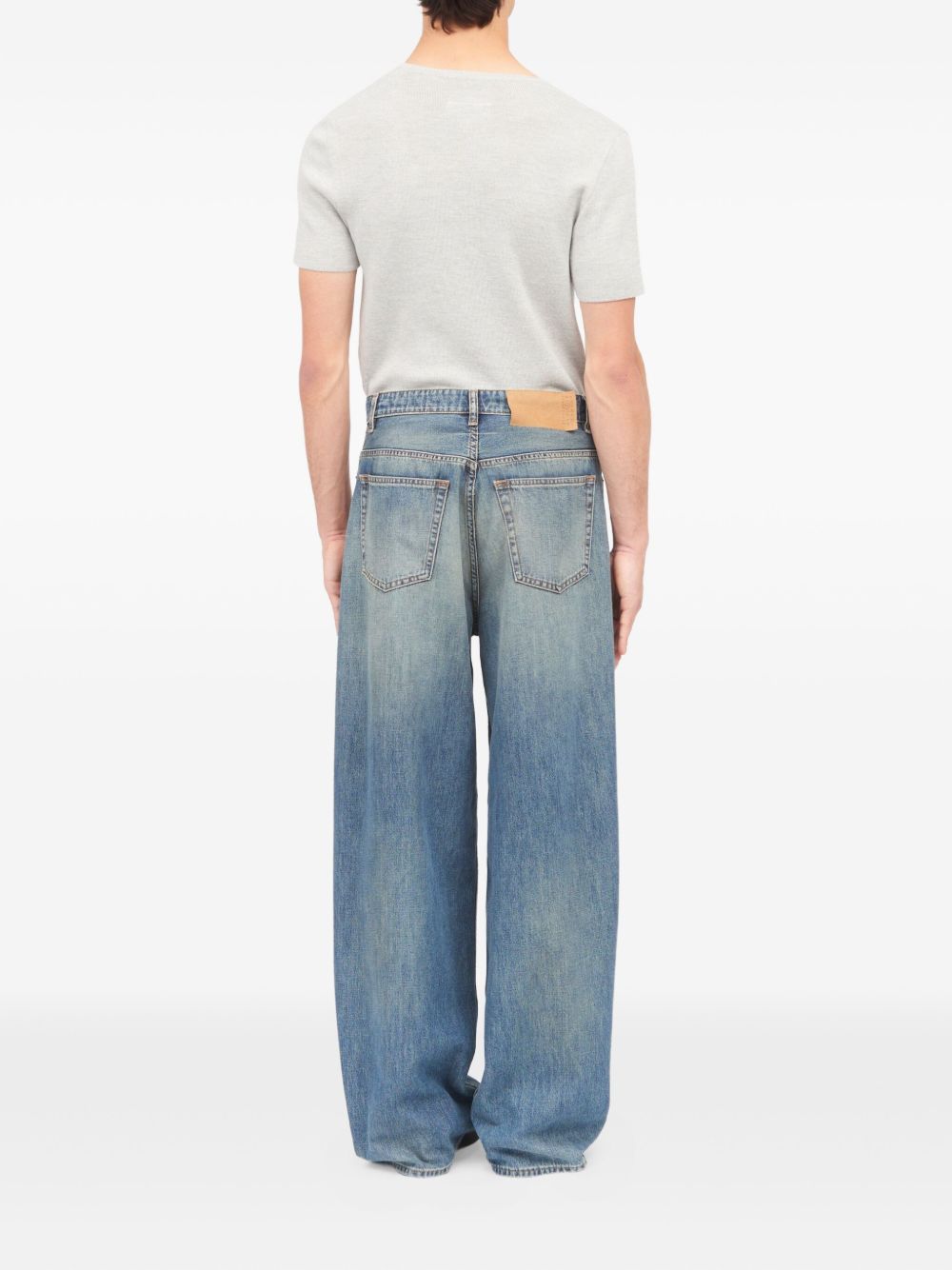 Jeans con inserti in blu Mm6 maison margiela - uomo 