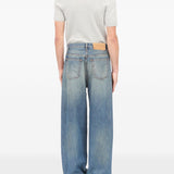 Jeans con inserti in blu Mm6 maison margiela - uomo 