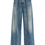 Jeans con inserti in blu Mm6 maison margiela - uomo 