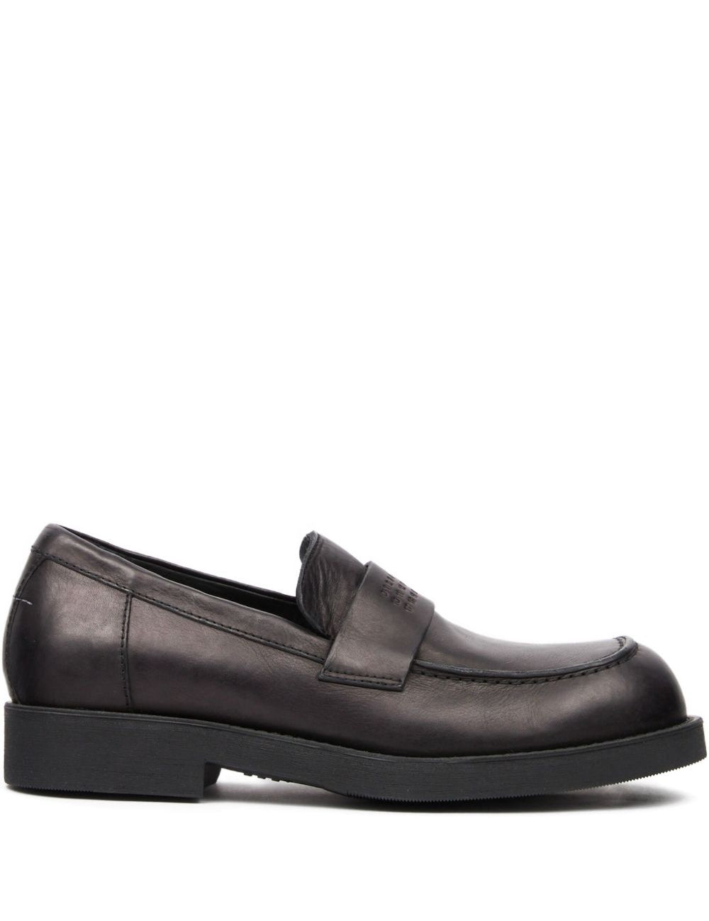 Mocassini con logo in nero Mm6 maison margiela - uomo 