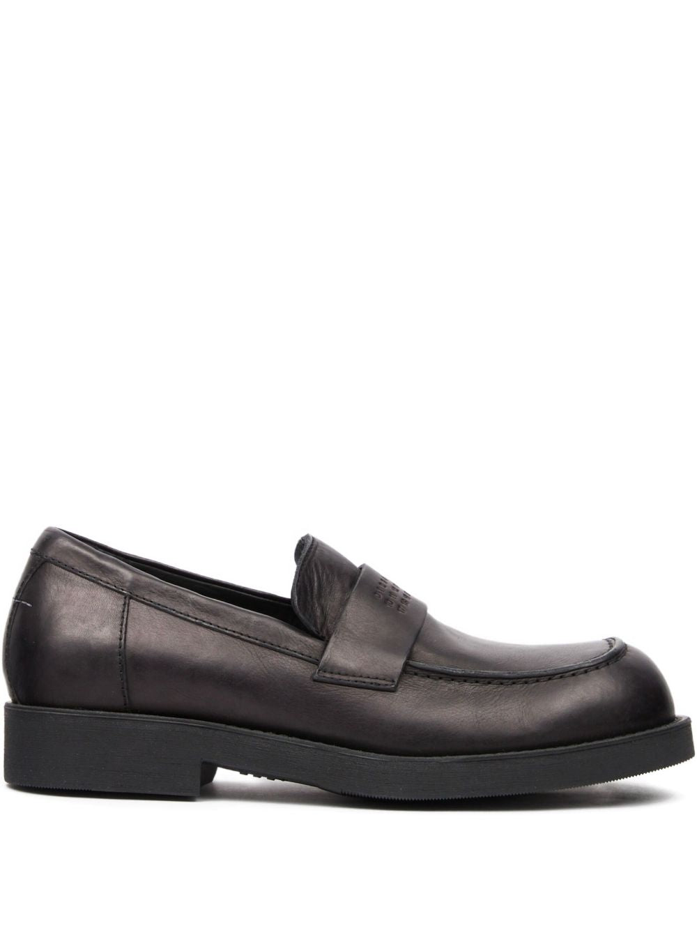 Mocassini con logo in nero Mm6 maison margiela - uomo 