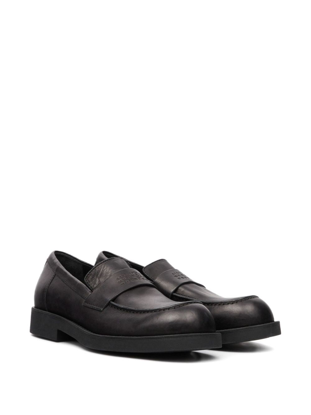 Mocassini con logo in nero Mm6 maison margiela - uomo 