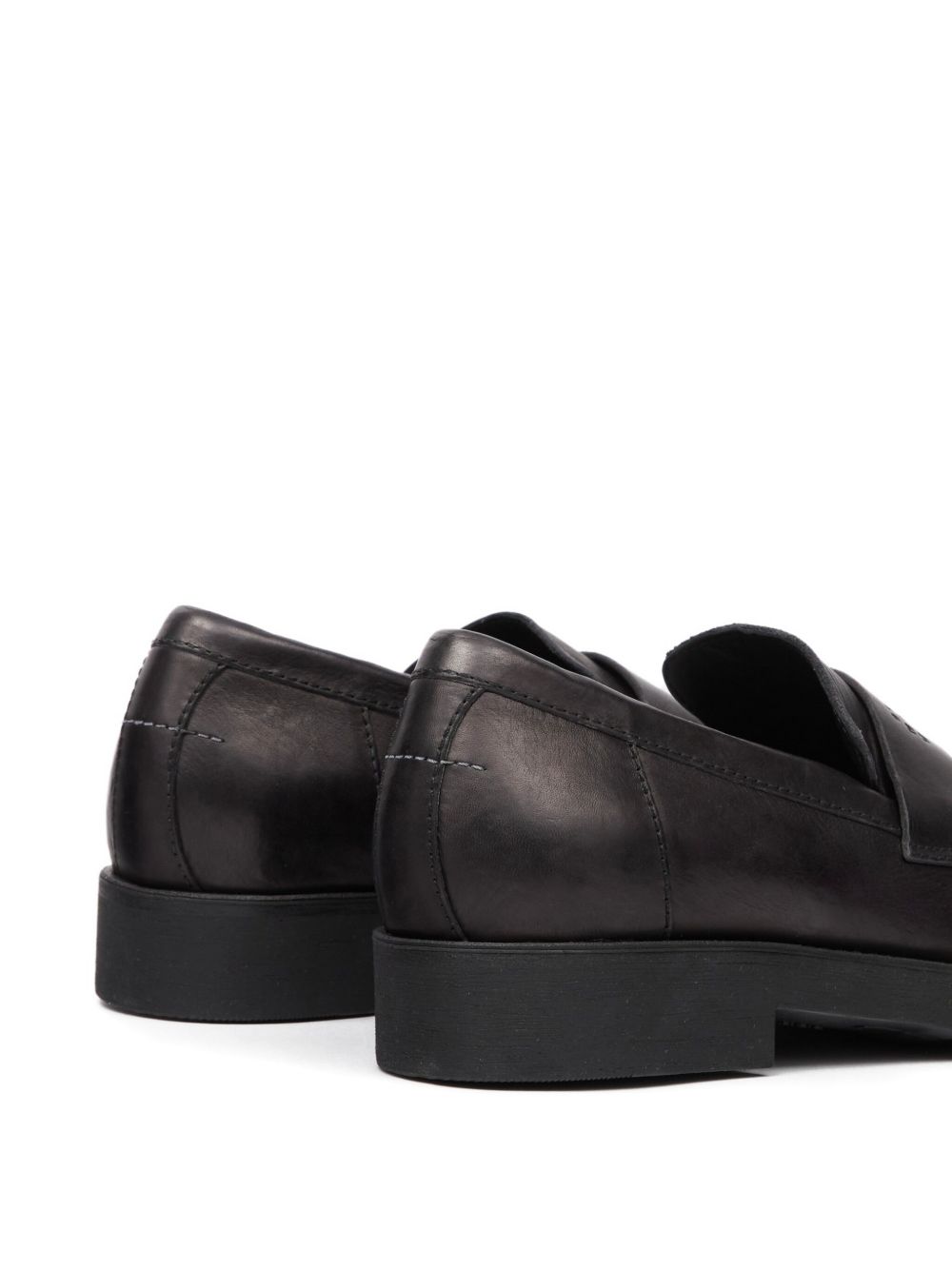 Mocassini con logo in nero Mm6 maison margiela - uomo 
