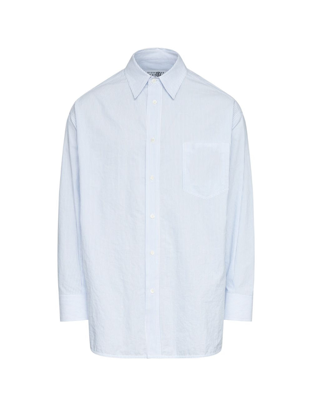 Camicia a righe in celeste Mm6 maison margiela - uomo 