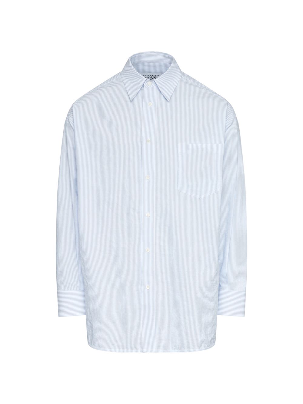 Camicia a righe in celeste Mm6 maison margiela - uomo 