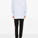 Camicia a righe in celeste Mm6 maison margiela - uomo 