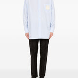 Camicia a righe in celeste Mm6 maison margiela - uomo 