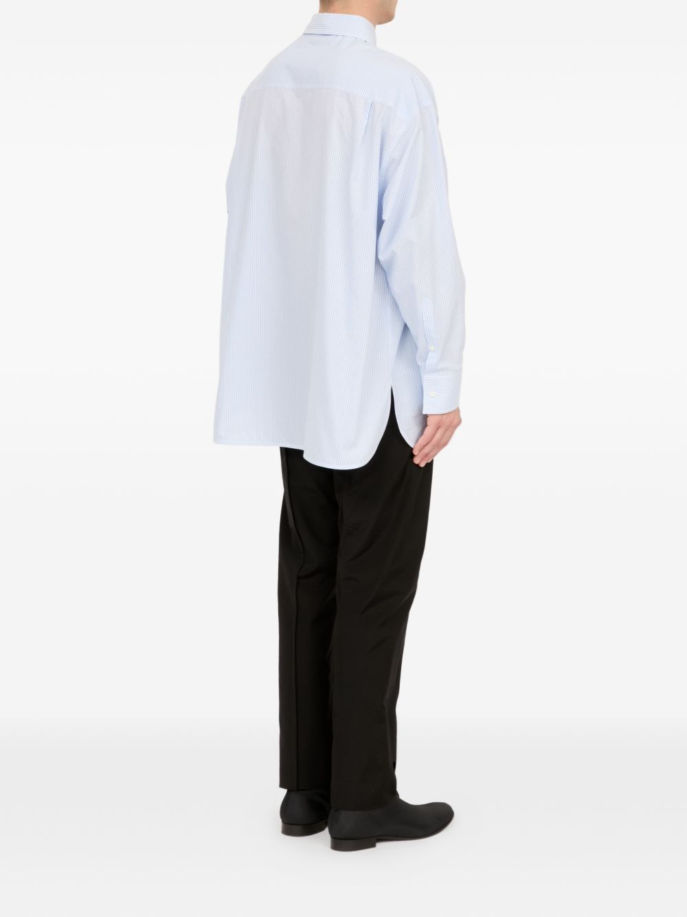 Camicia a righe in celeste Mm6 maison margiela - uomo 