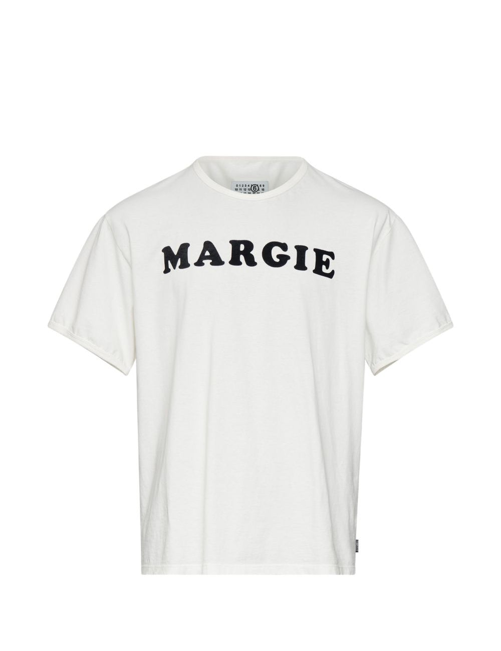 T-shirt in cotone con stampa grafica in bianco Mm6 maison margiela - uomo 