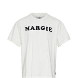 T-shirt in cotone con stampa grafica in bianco Mm6 maison margiela - uomo 