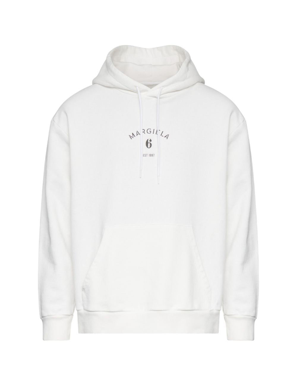 Felpa con cappuccio in bianco Mm6 maison margiela - uomo 