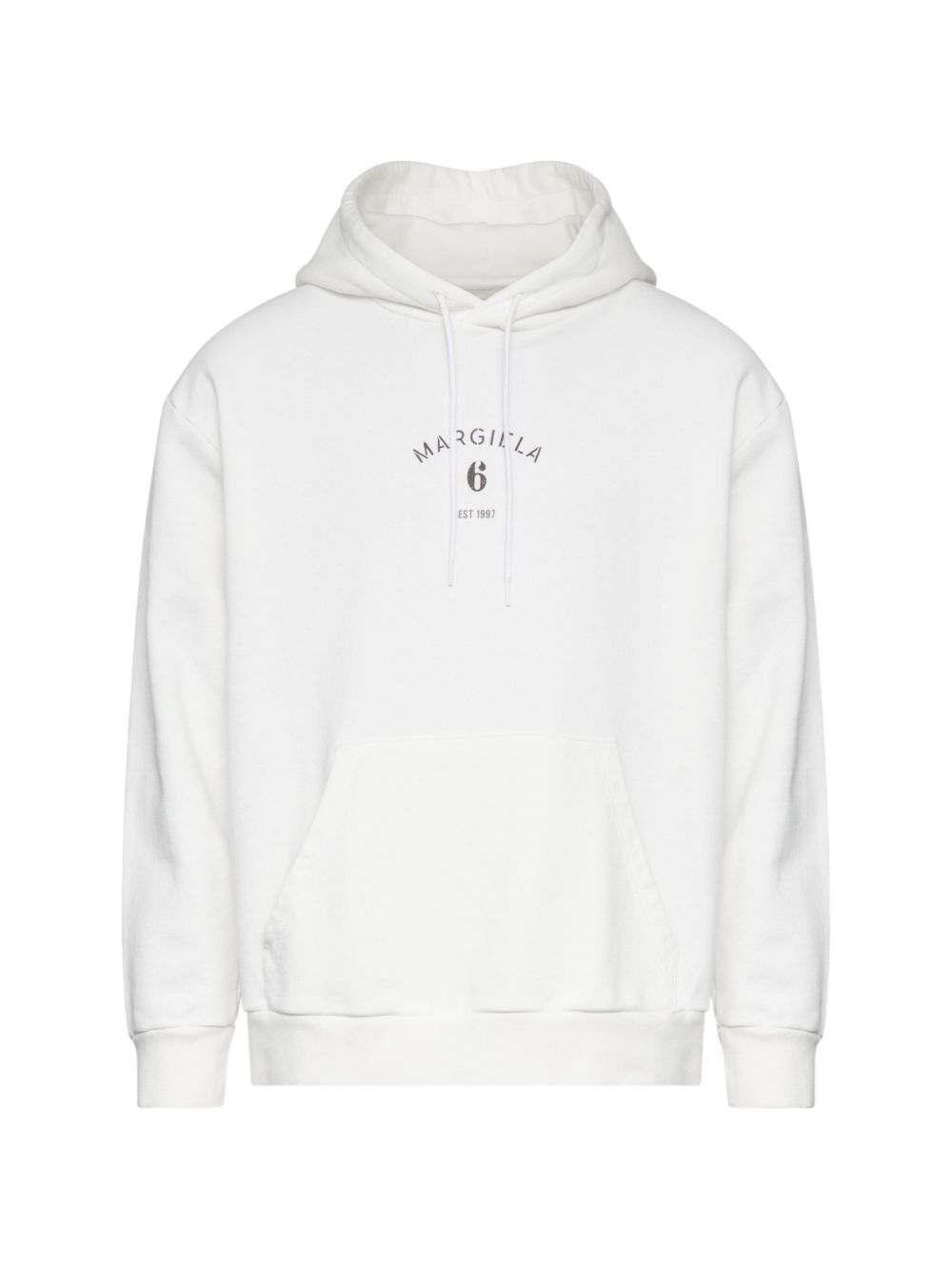 Felpa con cappuccio in bianco Mm6 maison margiela - uomo 