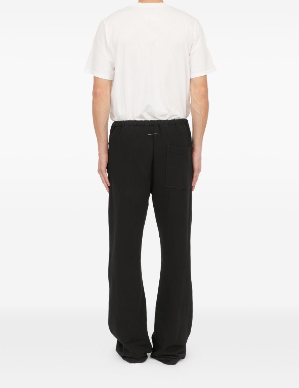 Pantaloni con applicazione in nero Mm6 maison margiela - uomo 