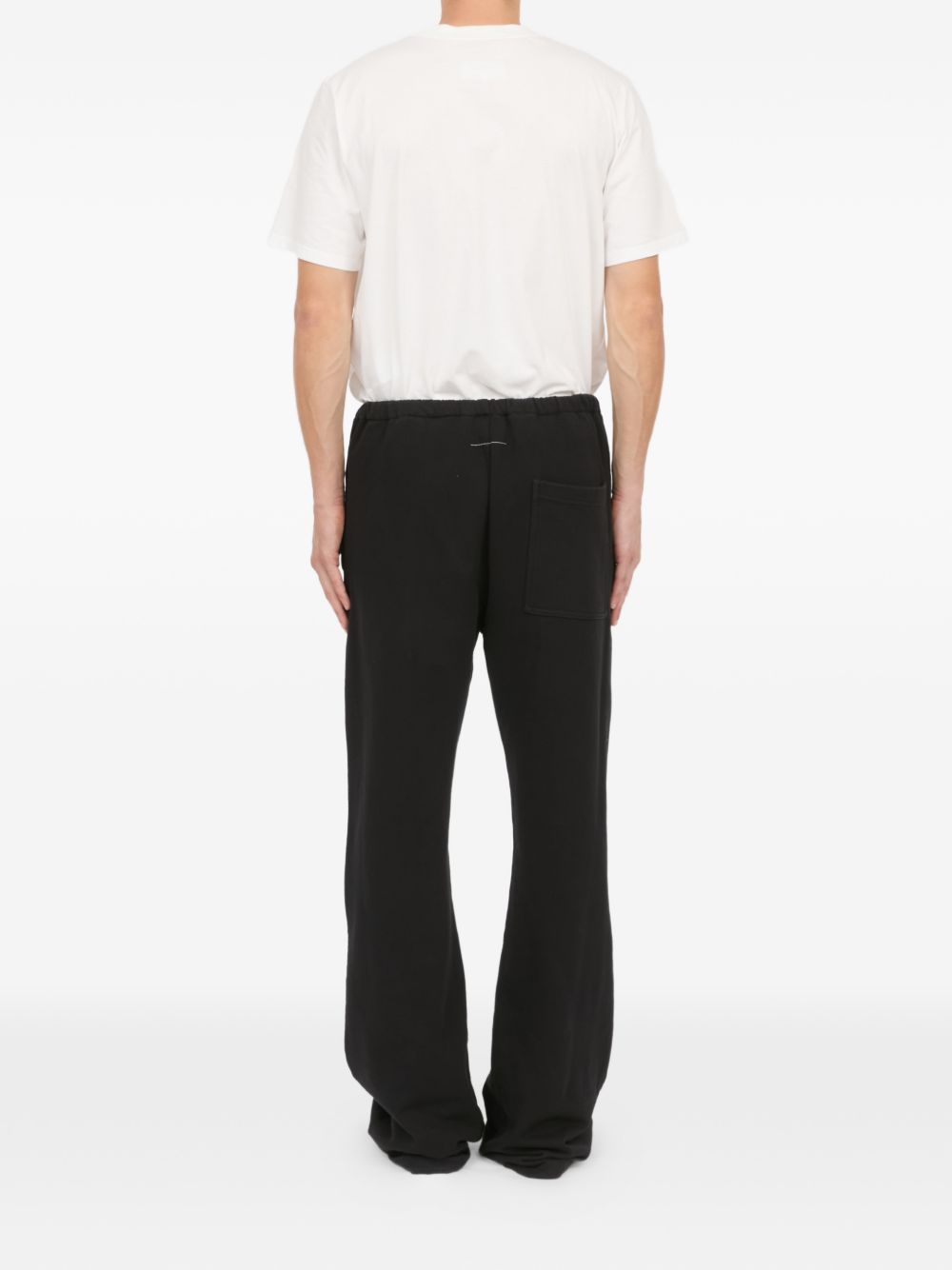 Pantaloni con applicazione in nero Mm6 maison margiela - uomo 