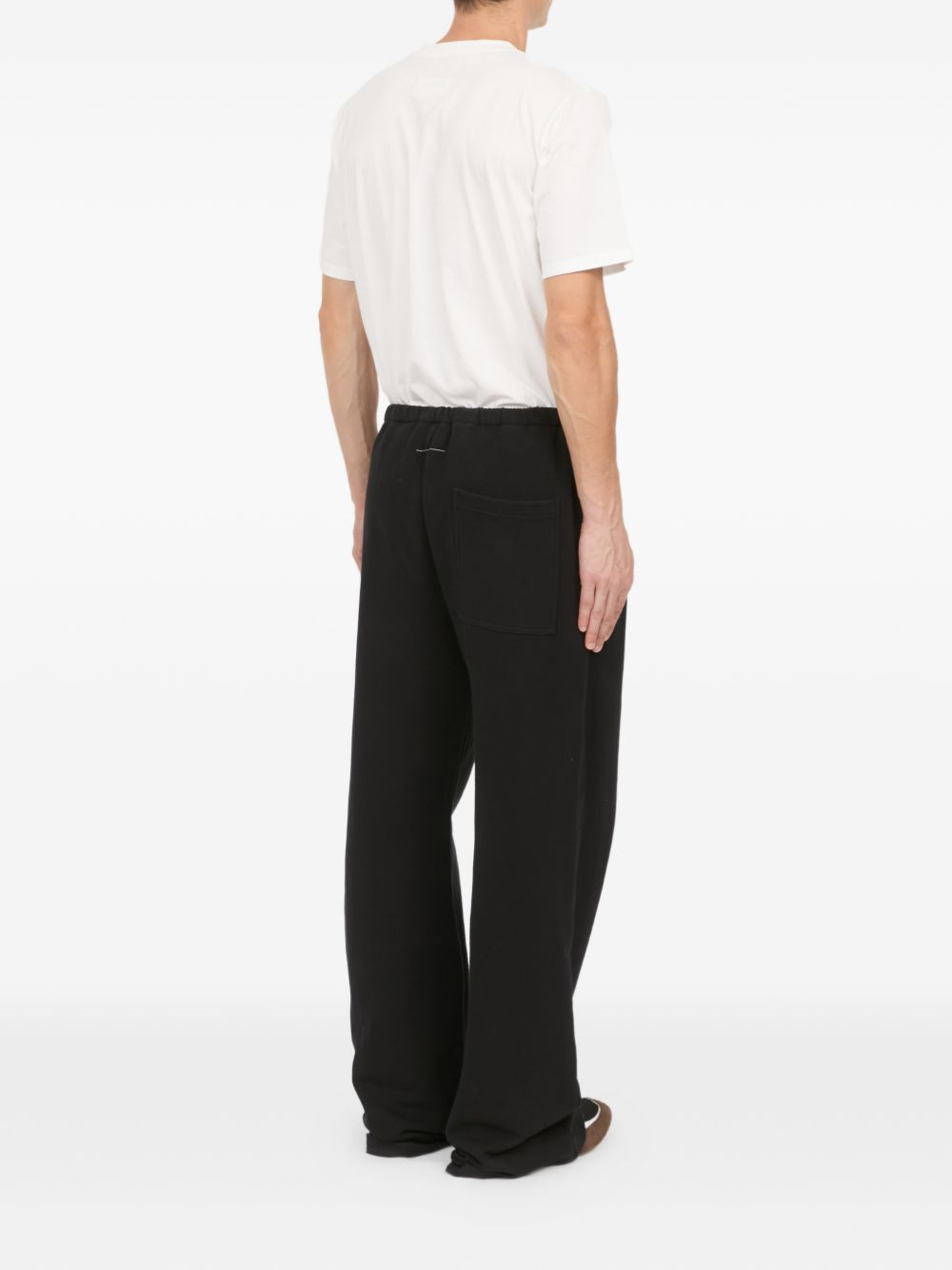 Pantaloni con applicazione in nero Mm6 maison margiela - uomo 