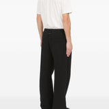 Pantaloni con applicazione in nero Mm6 maison margiela - uomo 