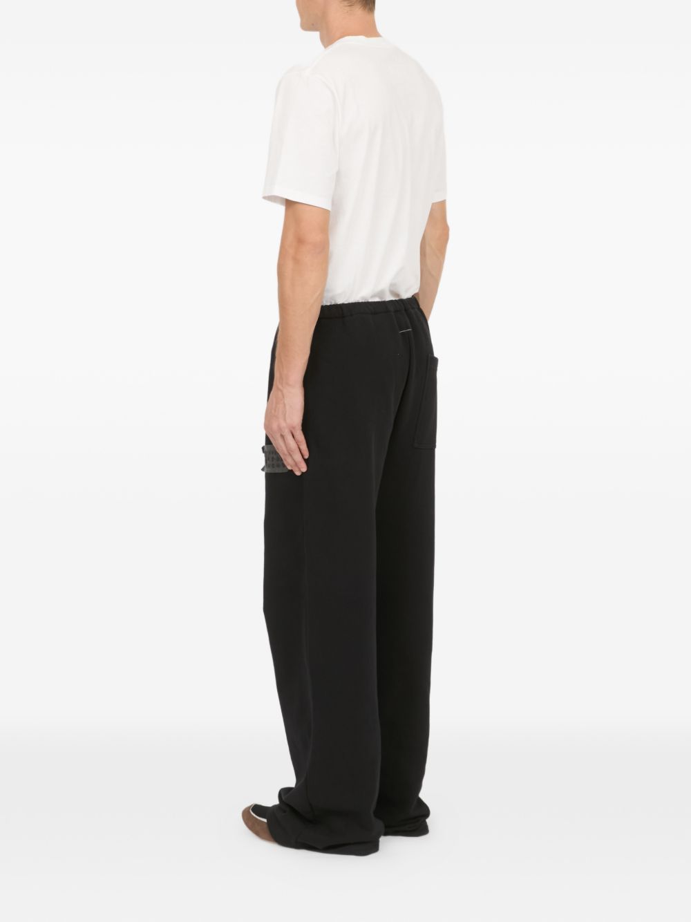 Pantaloni con applicazione in nero Mm6 maison margiela - uomo 