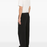 Pantaloni con applicazione in nero Mm6 maison margiela - uomo 