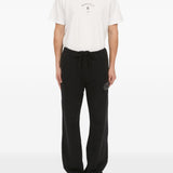 Pantaloni con applicazione in nero Mm6 maison margiela - uomo 