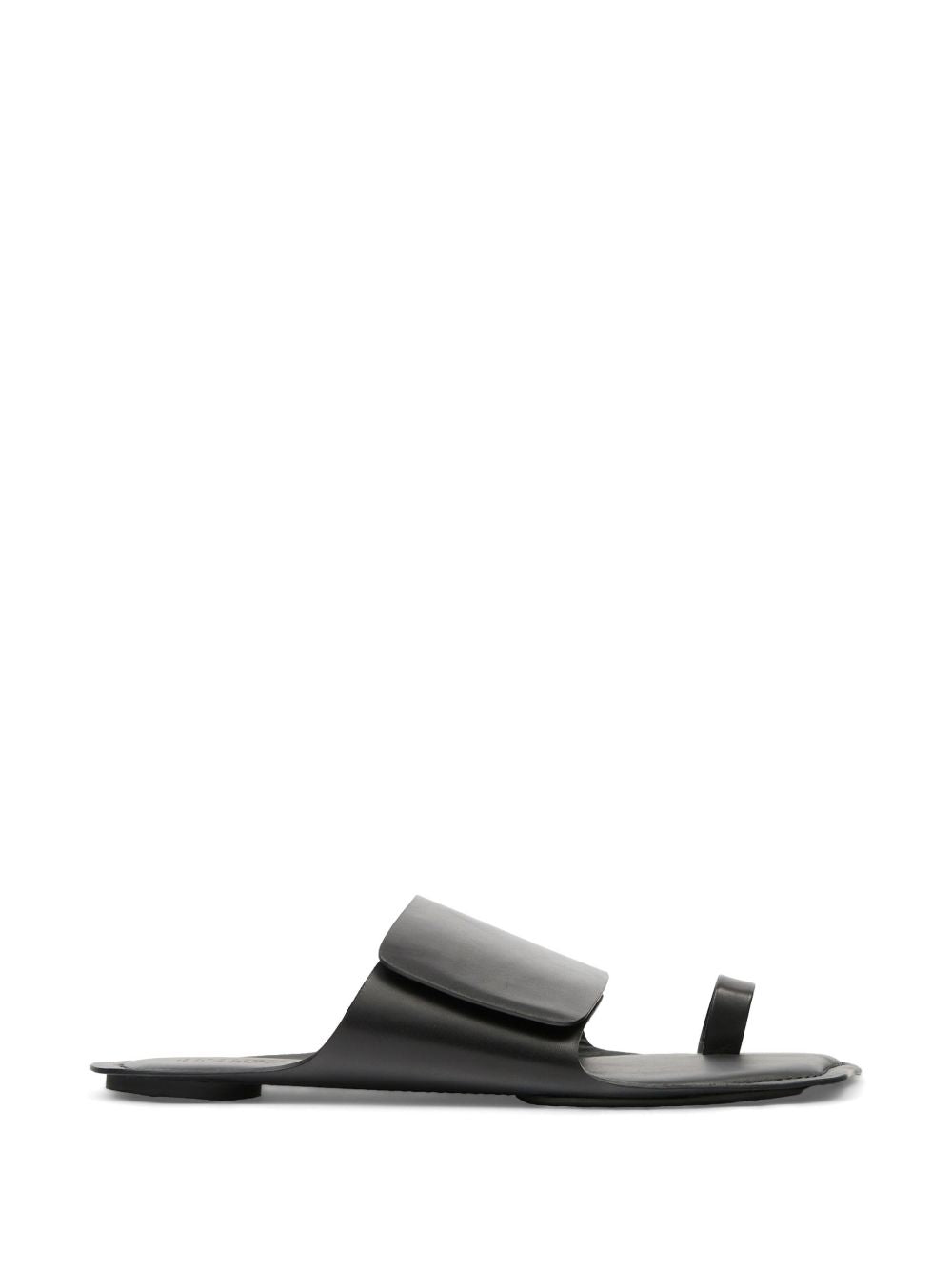 Sandali in pelle in nero Mm6 maison margiela - uomo 