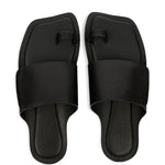 Sandali in pelle in nero Mm6 maison margiela - uomo 