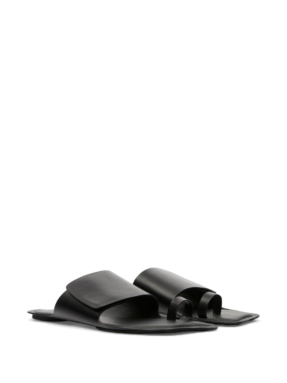 Sandali in pelle in nero Mm6 maison margiela - uomo 
