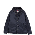 Piumino con cappuccio e logo in blu Moncler - uomo 