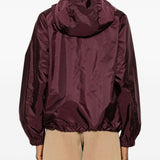 Giacca con cappuccio e zip Coquelicot in bordeaux Moncler - donna 