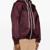 Giacca con cappuccio e zip Coquelicot in bordeaux Moncler - donna 