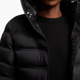 Piumino con cappuccio alete in nero Moncler - donna 