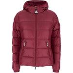 Piumino con cappuccio glesse in bordeaux Moncler - donna 