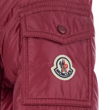 Piumino con cappuccio glesse in bordeaux Moncler - donna 