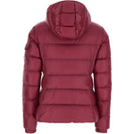 Piumino con cappuccio glesse in bordeaux Moncler - donna 