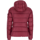 Piumino con cappuccio glesse in bordeaux Moncler - donna 