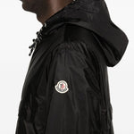Giacca a vento Nidge con cappuccio in nero Moncler - uomo 