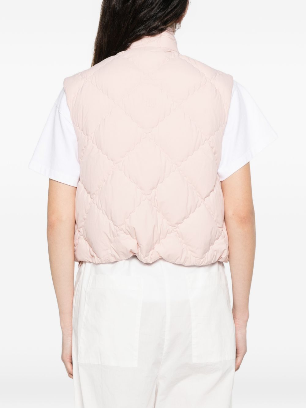 Gialet trapuntato bios in rosa Moncler - donna 