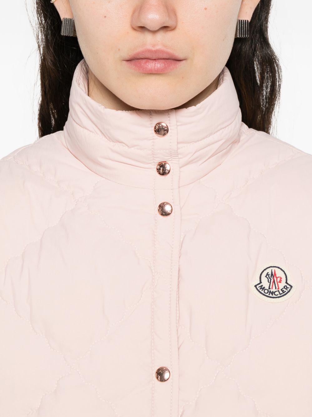 Gialet trapuntato bios in rosa Moncler - donna 
