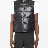 Gilet imbottito con bottoni in blu Moncler - uomo 