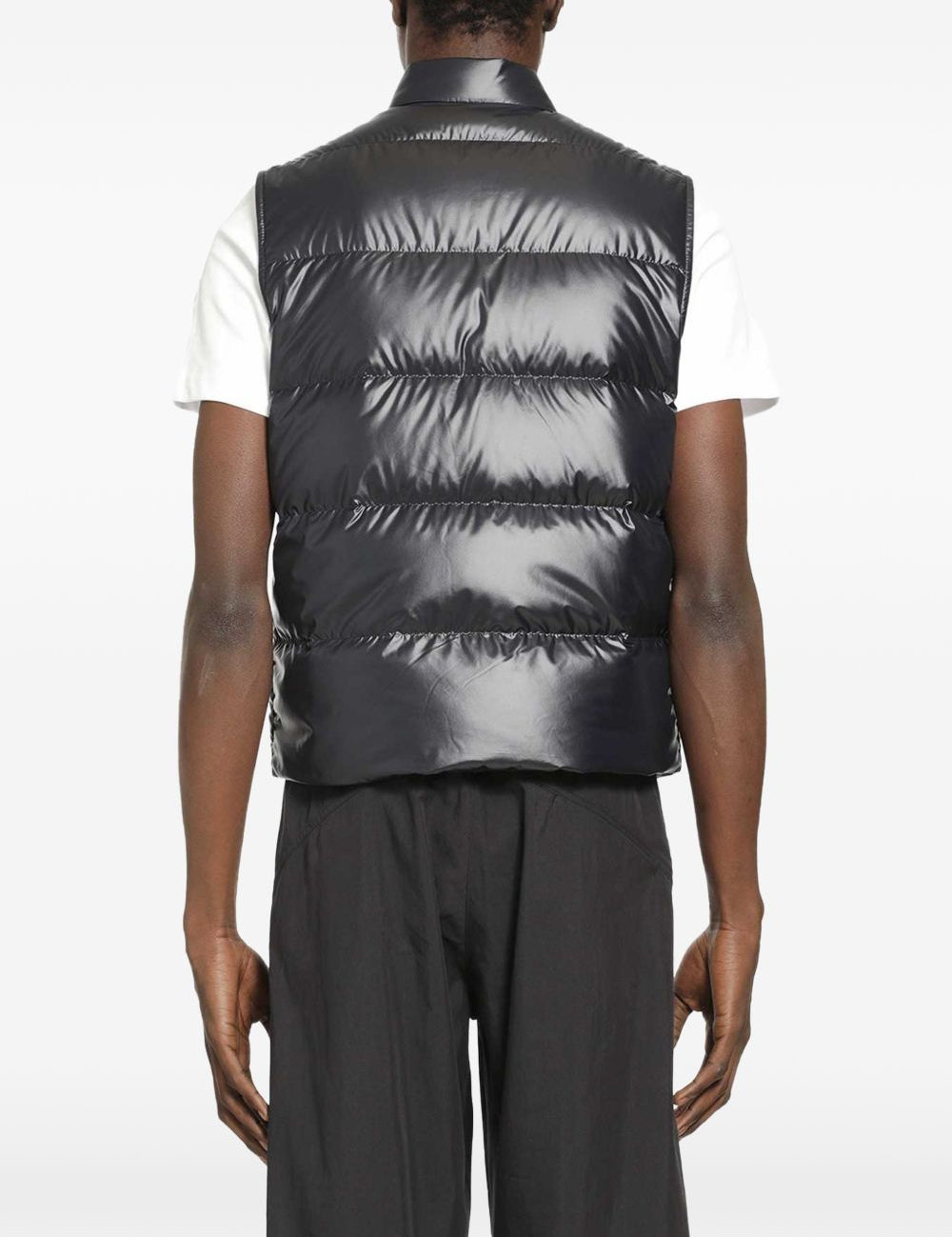 Gilet imbottito con bottoni in blu Moncler - uomo 