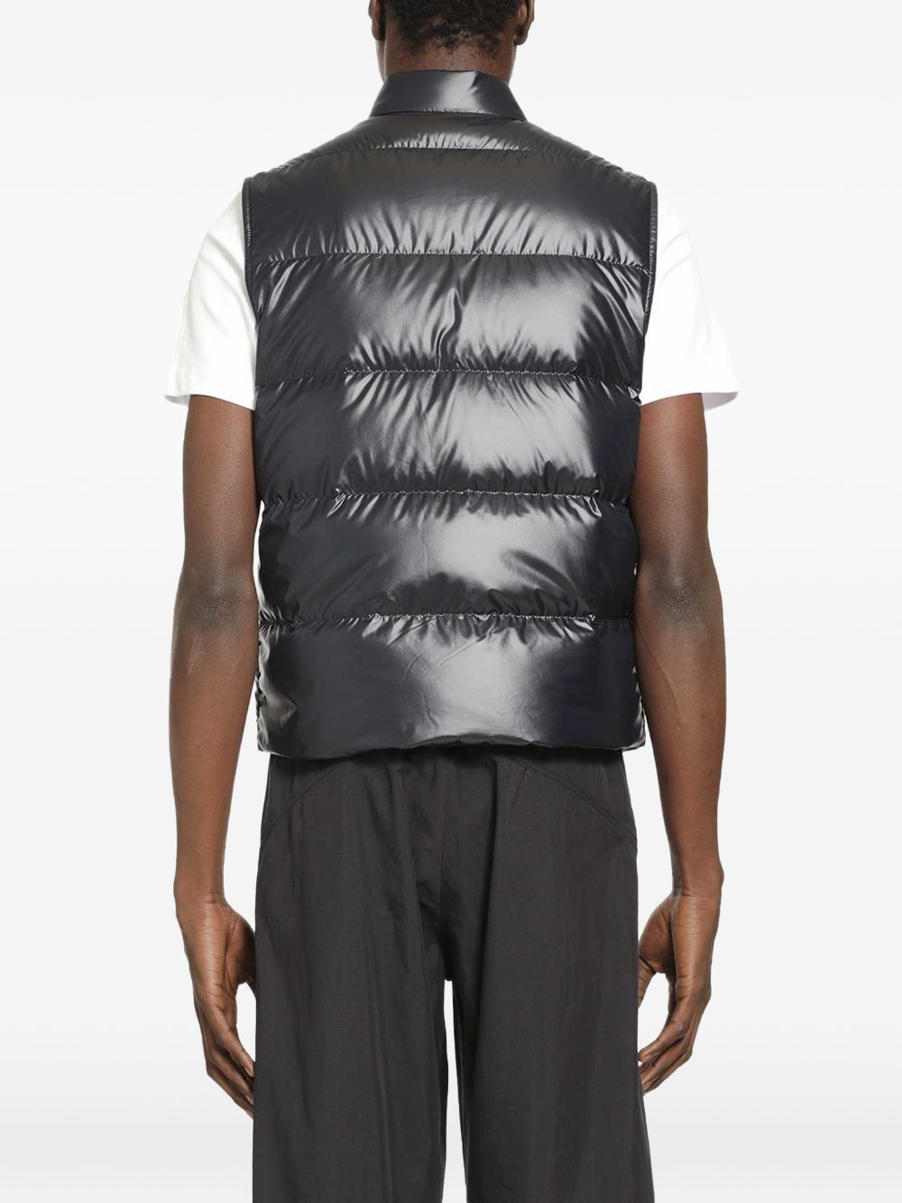 Gilet imbottito con bottoni in blu Moncler - uomo 